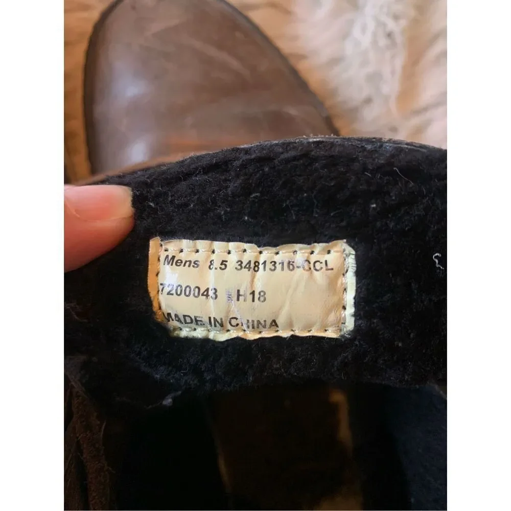 Frye Men’s Gates Chukka Shearling Boots Chocolate Size 8.5